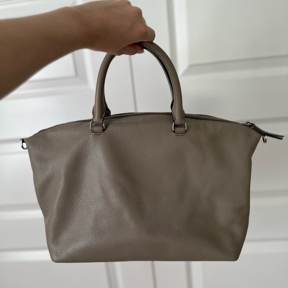 Tory Burch Frida Nude-Pink Pebbled Leather Top Handle Satchel Shoulder p… - Picture 5 of 11